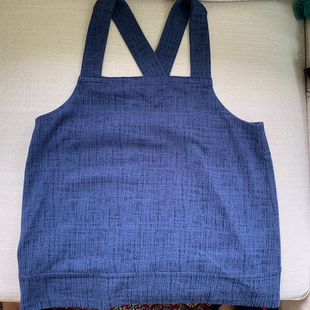 Madewell Apron Cross Back Tank Top Navy